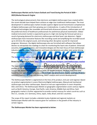 Stethoscopes Market