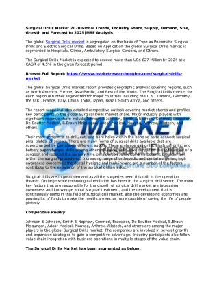 Surgical Drills Market