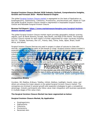 Surgical Incision Closure Market