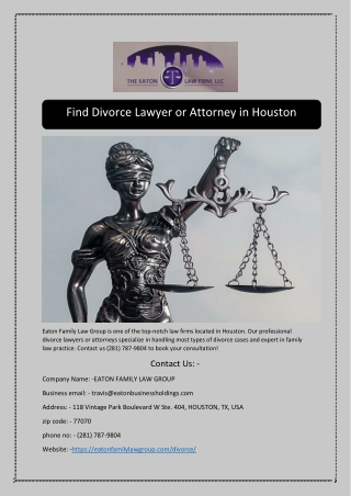 Find Divorce Lawyer or Attorney in Houston