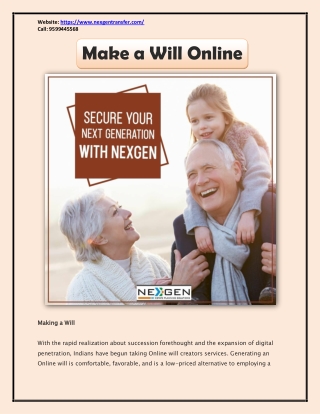 Making a Will - Make a Will Online - Living Will - Property Wills