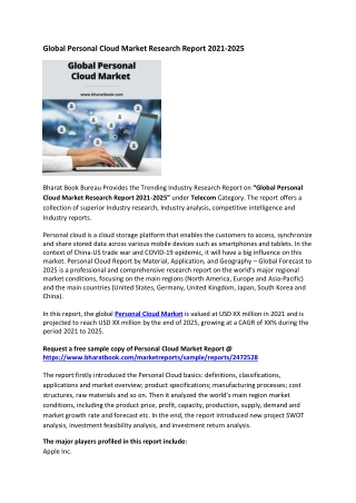 Global Personal Cloud Market Research Report 2021-2025