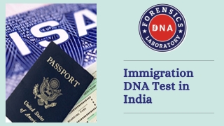 Immigration DNA Test in India