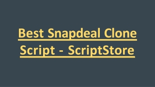 Best Snapdeal Clone Script - ScriptStore.in