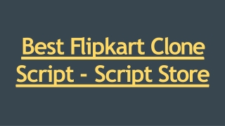 Flipkart Clone Script - ScriptStore