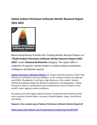 Global Sodium Petroleum Sulfonate Market Research Report 2021-2025