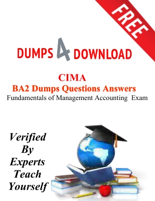 Get Latest Updated CIMA BA2 Dumps PDF
