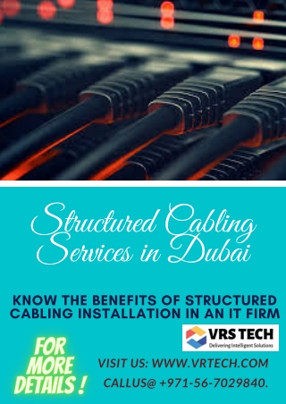 Structured Cabling Services in Dubai