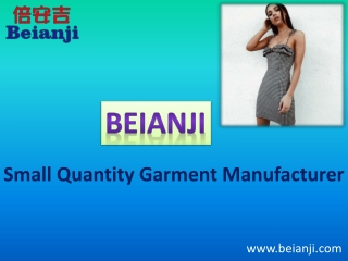 Small quantity garment manufacturer