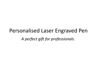 Personalised Laser Engraved Pen