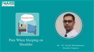 Best Shoulder Specialist in Bangalore-Pain When Sleeping on Shoulder