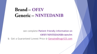 NINTEDANIB OFEV Cost, Dosage, Uses, Side Effects