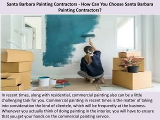 Santa Barbara Painting Contractors - How Can You Choose Santa Barbara Painting Contractors