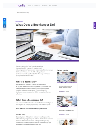 What Does a Bookkeeper Do?