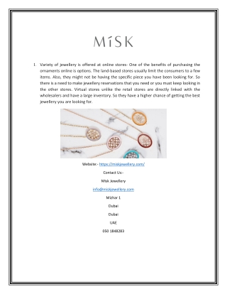 jewellery dubai | miskjewellery.com