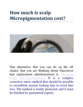 How much is scalp micropigmentation cost