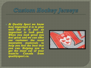 Custom Hockey Jerseys