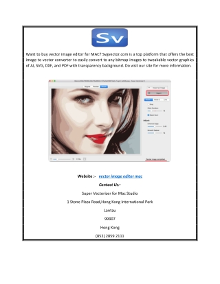 Vector Image Editor MAC Svgvector