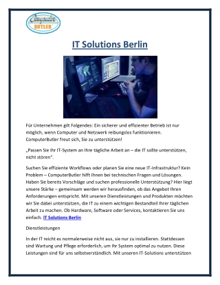 IT Solutions Berlin