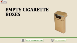 Empty cigarette boxes with wide range of unique styles in USA