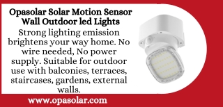 Opasolar Solar Motion Sensor Wall Outdoor led Lights