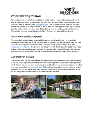 Weekendje weg Veluwe