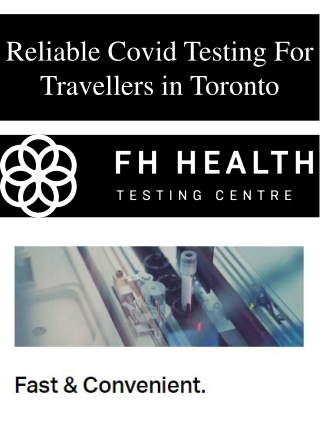 Reliable Covid Testing For Travellers in Toronto