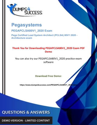 New And Actual Pegasystems PEGAPCLSA80V1_2020 PDF Questions (2021)