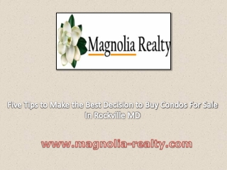 Five Tips to Make the Best Decision to Buy Condos For Sale In Rockville MD