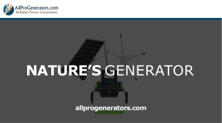 Choose best Nature’s generator at AllProGenerators