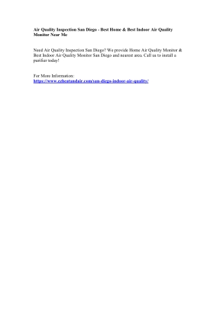 Air Quality Inspection San Diego - Best Home & Best Indoor Air Quality Monitor N