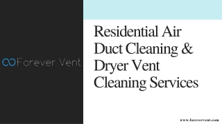Residential Air Duct Cleaning & Dryer Vent Cleaning Services | Forever Vent