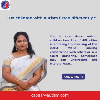 Children with autism  | Best Autism Center in Bangalore | Capaar | Dr.P.Sumitha