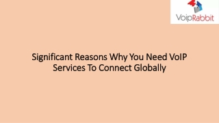 Voiprabbit -Significant Reasons Why You Need VoIP Services To Connect Globally