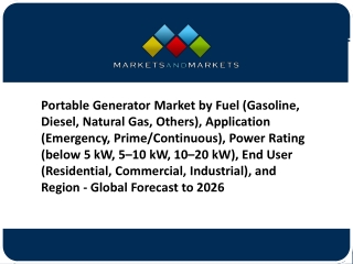 [PPT] Global Portable Generator Market Trends to Watch Through 2026