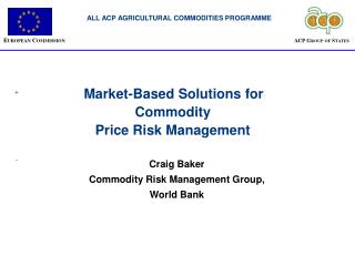 Market-Based Solutions for Commodity Price Risk Management