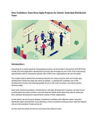 How CodeStore Team Runs Agile Projects As Clients' Extended Distributed Team - CodeStore Technologies