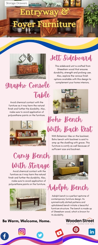Foyer | Entryway @55% OFF: Buy Foyer Furniture Online | Wooden Street
