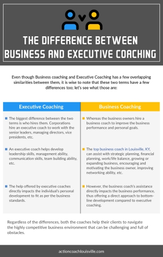 The Difference Between Business and Executive Coaching