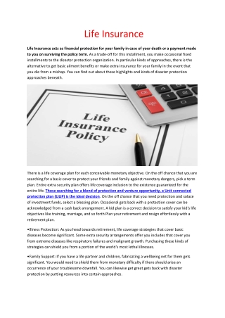 Life Insurance