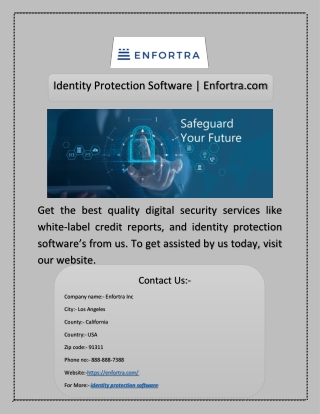 Identity Protection Software | Enfortra.com