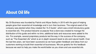 About Oil Life