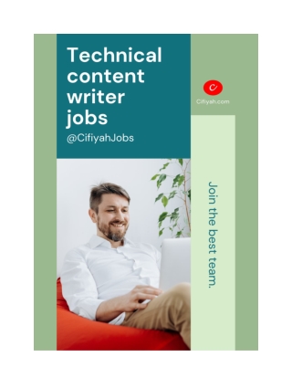 Technical content writer jobs for beginner