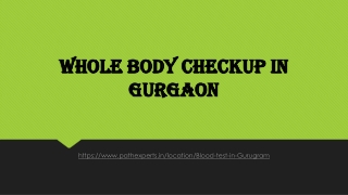 Whole body checkup in Gurgaon