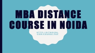 MBA Distance Course in Noida