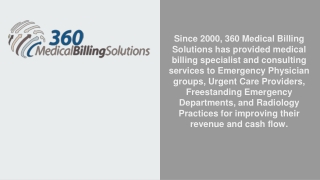 Colorado Emergency Physicians Billing Services - 360 Medical Billing Solutions