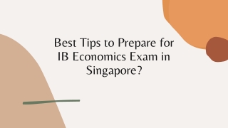 How To Prepare for IB Economics Exam in Singapore