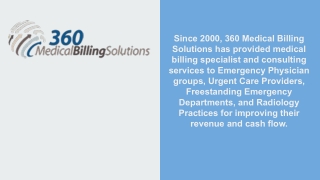 Oklahoma Emergency Physicians Billing Services - 360 Medical Billing Solutions
