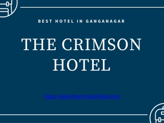 Best Hotels In Sri Ganganagar - The Crimson Hotel
