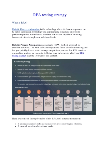 RPA testing strategy - Robotic Process Automation